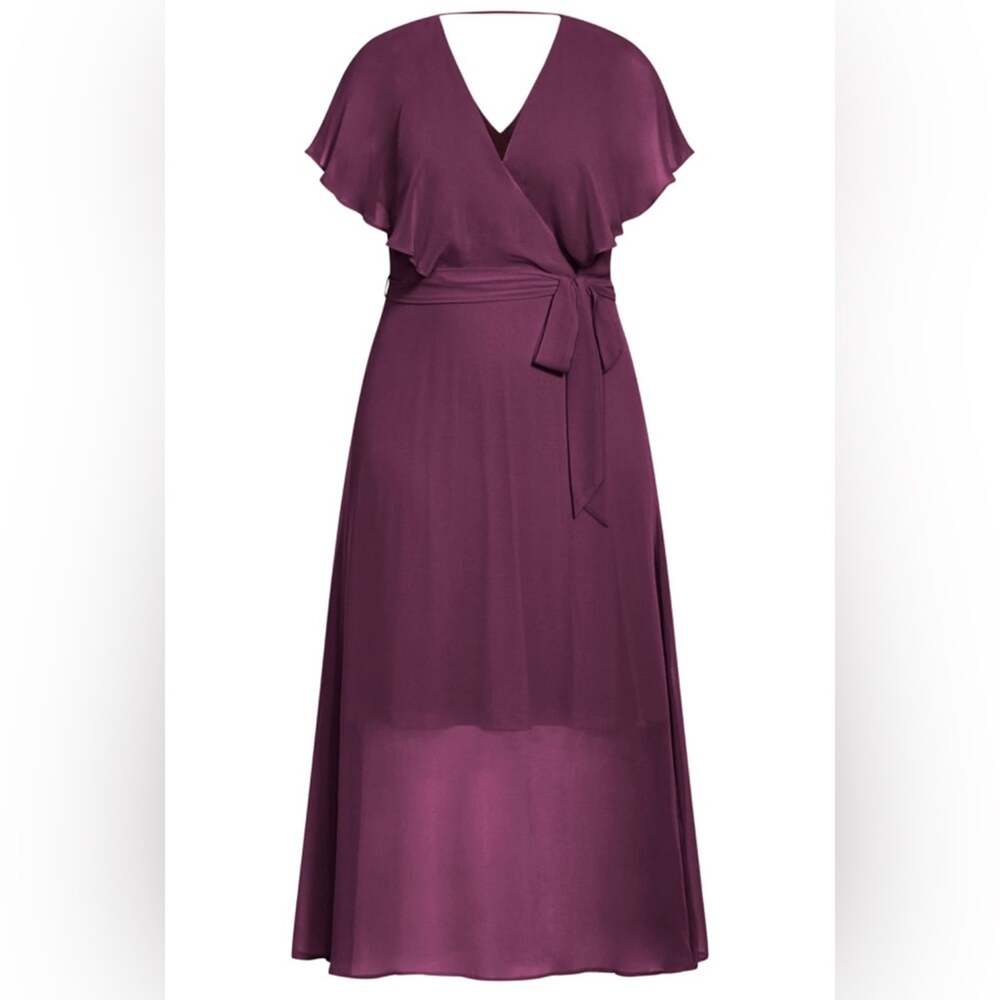 City Chic Trendy Plus Size Softly Tied V-neck Dress - size 16